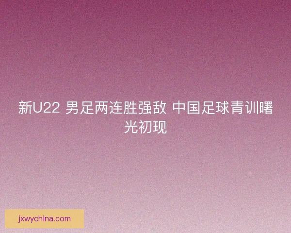 新U22 男足两连胜强敌 中国足球青训曙光初现
